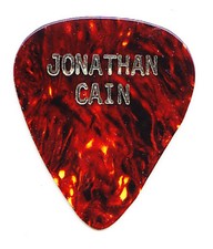 Vintage Journey Jonathan Cain Brown Guitar Pick - 1986-1987 Raised On Radio Tour