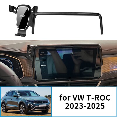 Car Phone Holder for VW T-ROC 2023 2024 2025 Accessories GPS Gravity Bracket