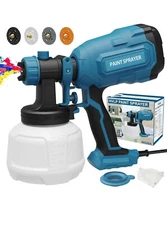 Paint Sprayer, 700W HVLP Spray Gun with 4 Nozzles & 3 Patterns, Paint Gun