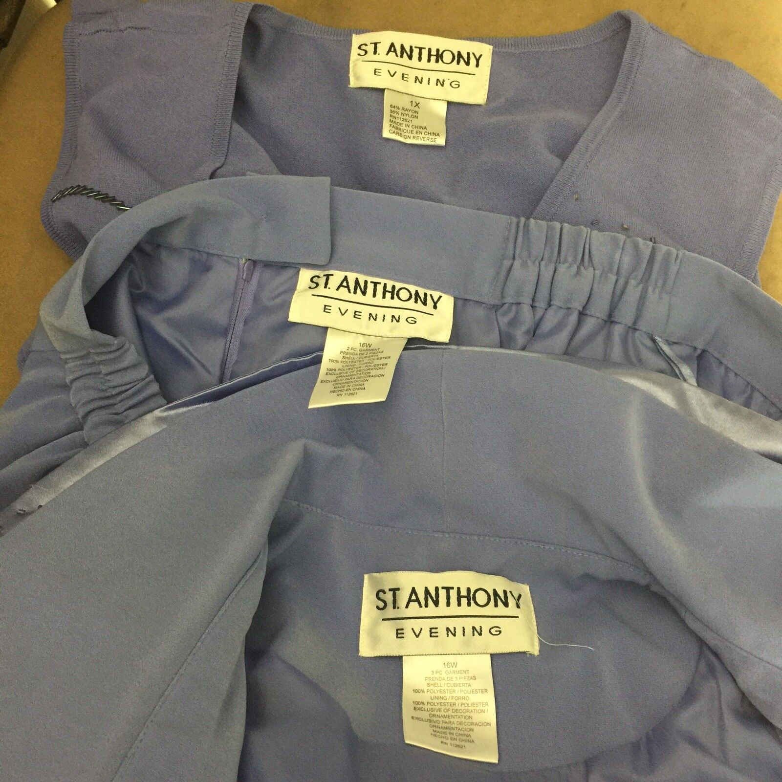 St. Anthony Evening 3 Pc Skirt Suit Plus Size 16W… - image 10