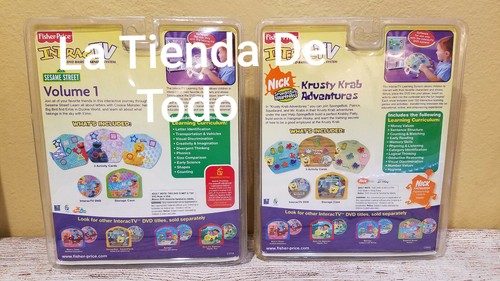 2 INTERACTIVE DVDS FITS INTERACTV SYSTEMS FOR SPONGEBOB & SESAME STREET READ - Picture 2 of 2