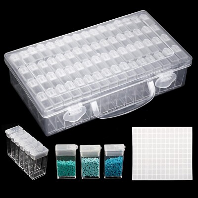 SGHUO 64 Grid Diamond Painting Storage Containers Diamond Art Accessories Too...