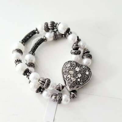 Colleen Lopez Heart and Pearl Silverplated Watch Colleen Lopez Silver Watch Purple Mother of | Mercari main image 4