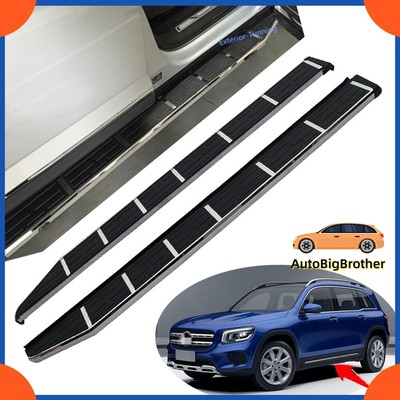 2PCS Fits for Mercedes Benz GLB 2020-2023 Door Side Steps Running Board Nerf Bar