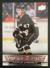 HAMPUS LINDHOLM  13/14 AUTHENTIC UDS2 YOUNG GUNS CARD  SP