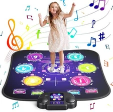MERACH Dance Mat, Dance Pad with Touch Sensitive Light Up LED & 5 Modes Game
