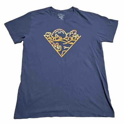 Cody James T Shirt Mens L Navy Blue Desert Cacti Graphic Southwestern Western