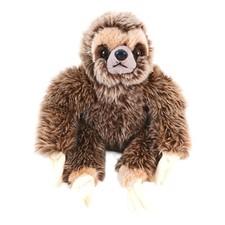 FAO Schwarz Plush Sloth Stuffed Animal Brown 3 Toed Tropical Rainforest Toy 14"