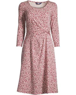 LANDS' END M(10-12) Twist Front Fit & Flare Dress NWT $73 | eBay