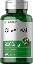Olive Leaf Extract Capsules 9000mg | 200 Count | Super Strength | by Horbaach