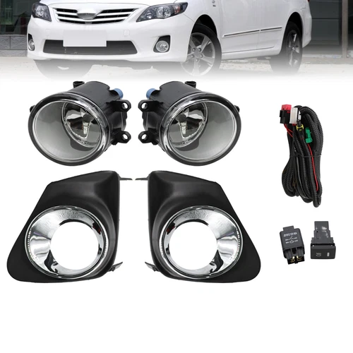 For 2011 2012 2013 Toyota Corolla Bumper Chrome Driving Fog Lights Lamps Pair - Picture 6 of 17