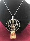NWT RLM ROBERT LEE MORRIS PENDANT NECKLACE STERLING SILVER BRASS BOX BAG INSERT