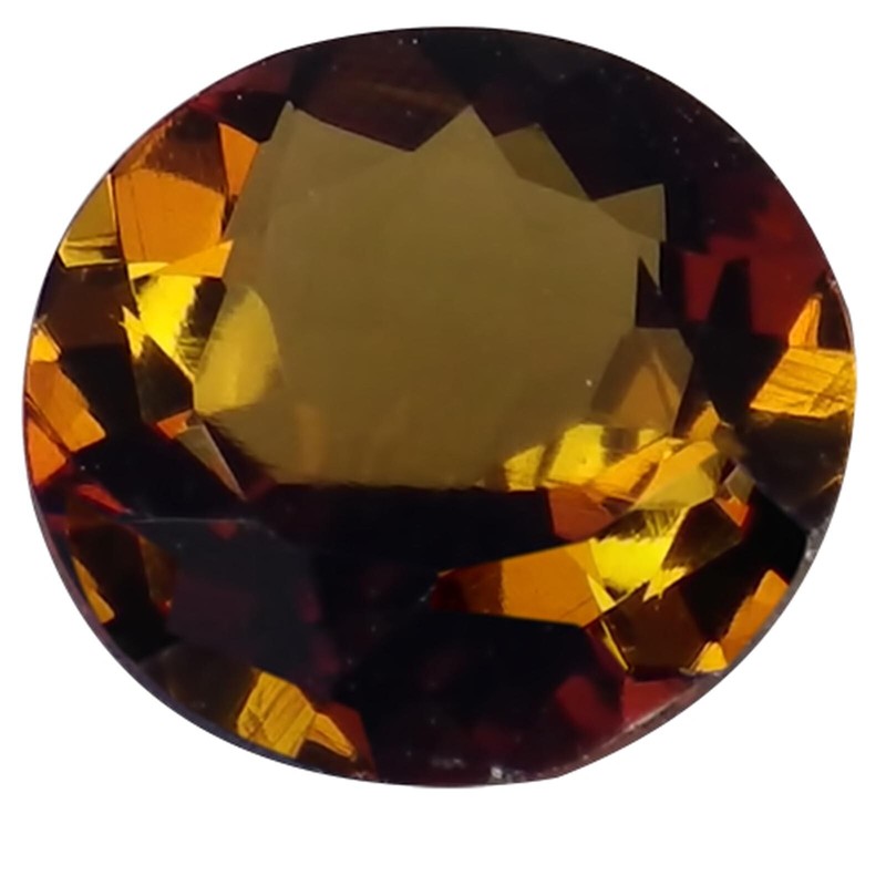 1.65 Ct Natural Tourmaline IGI Certified Gemstone Orange Brown Color Round Cut