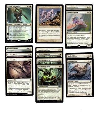 Mono-White Slivers-60 card Magic the Gathering deck-Rares-Mythics-Gideon-RTP-MTG