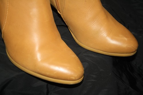SILVER LINING by KLOUDS SZ 39 WHISKEY LEATHER SIDE ZIPPERED LEATHER LINED BOOTS - Picture 18 of 20