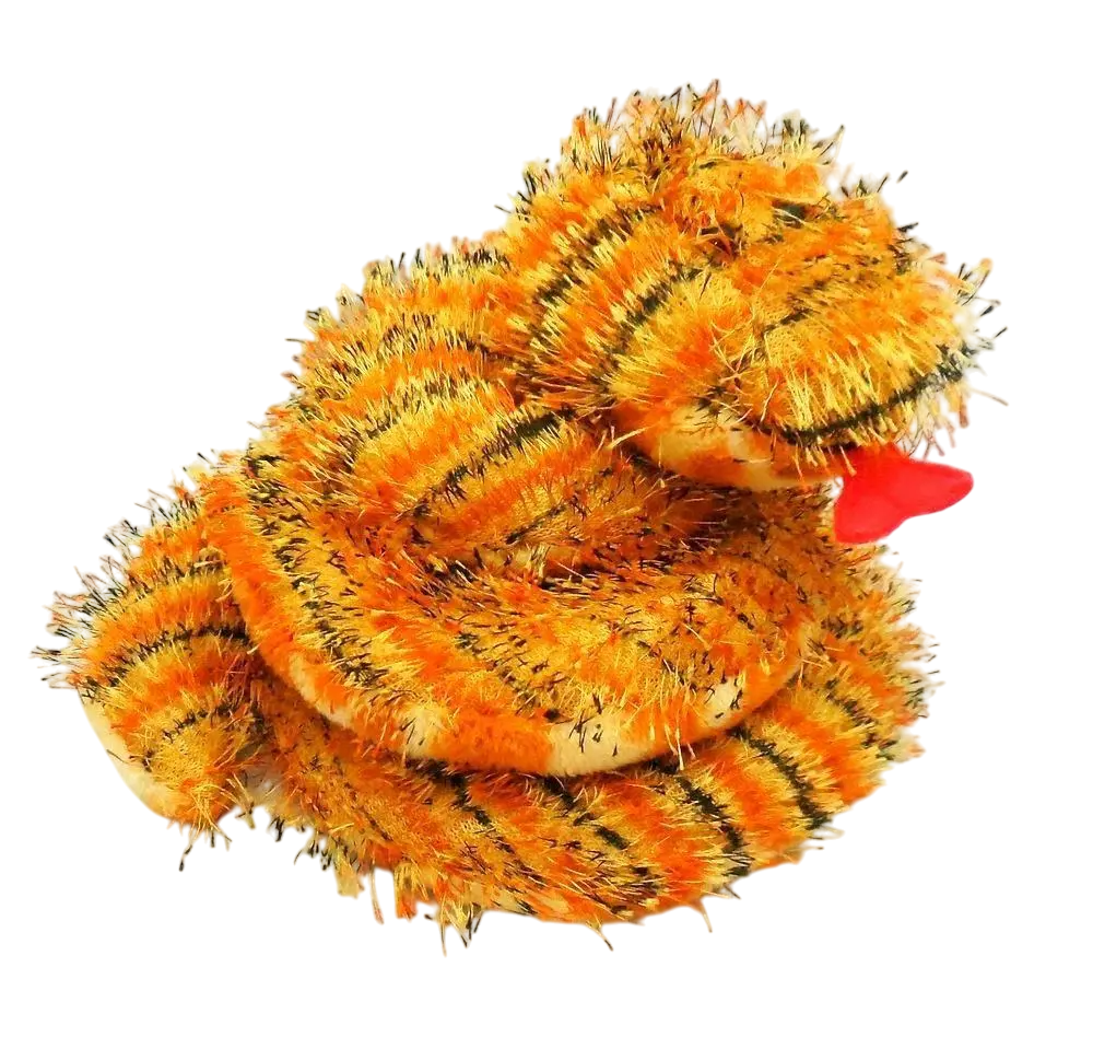 Rare Webkinz GANZ Tiger Snake Plush HM154 Orange Black