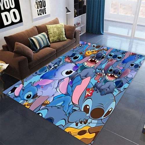 Lilo Stitch Cartoon Bodenteppich Teppich Schlafzimmer Fußmatte Wohnzimmer Antirutschmatte - Bild 29 von 39