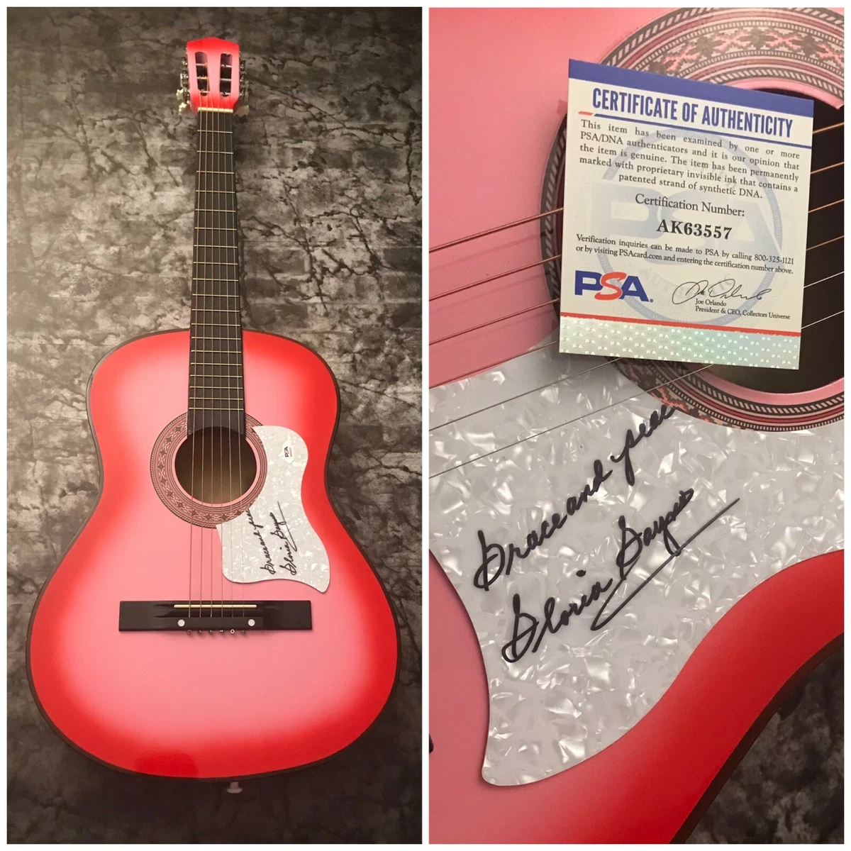 PSA I Will Survive R B Star GLORIA GAYNOR Signed Acoustic Guitar