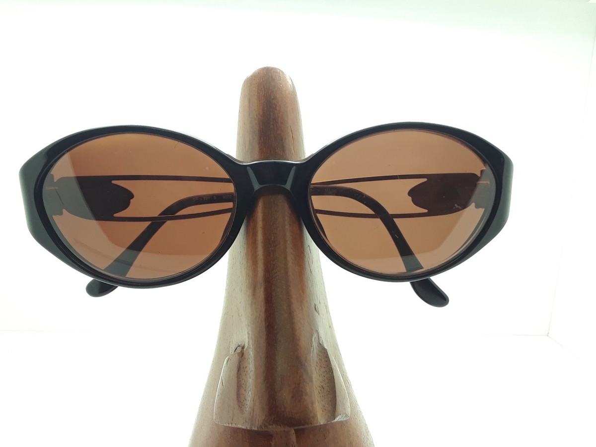 Vintage Genny 221-S 9002 Oval Black Sunglasses FRAMES ONLY  display picture 3