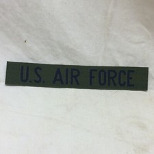 Military Patch Badge US Air Force Name Tape Olive Drab Variant U.S. OD Blue Text