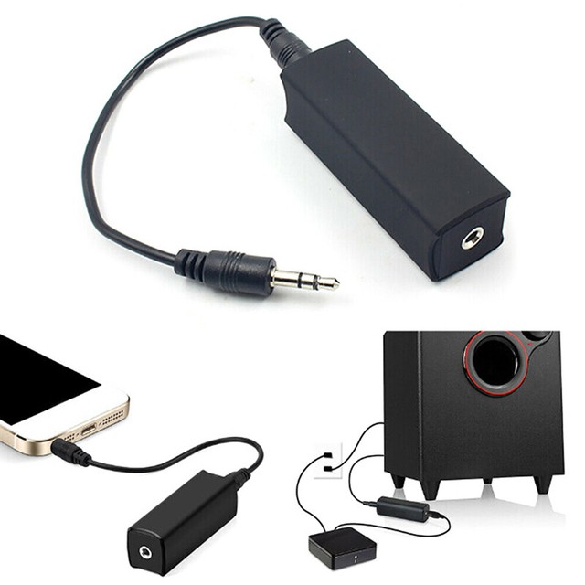 3.5mm Aux Audio Noise Filter Ground Loop Isolator Eliminate Car