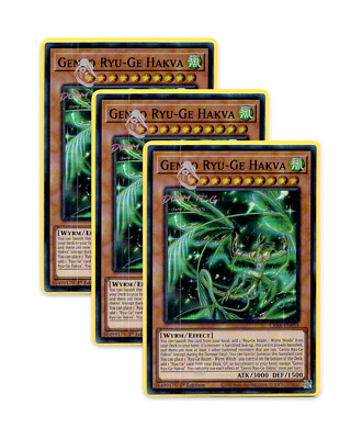Yugioh! Genro Ryu-Ge Hakva CRBR-EN033 (SR) 1st Ed 3x ''Ryu-Ge Deck Support''
