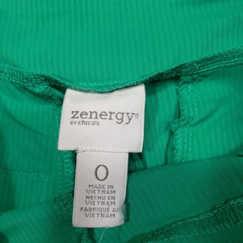 Zenergy By Chicos Shorts Womens 0 Kelly Green Bermuda Pull On Stretch - Picture 4 of 11