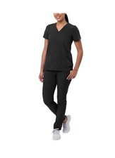 Adar Addition Go-Basic Scrub Set for Women - Slim V-Neck Scrub Top  Skinny C...