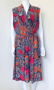 multicolor wrap dress