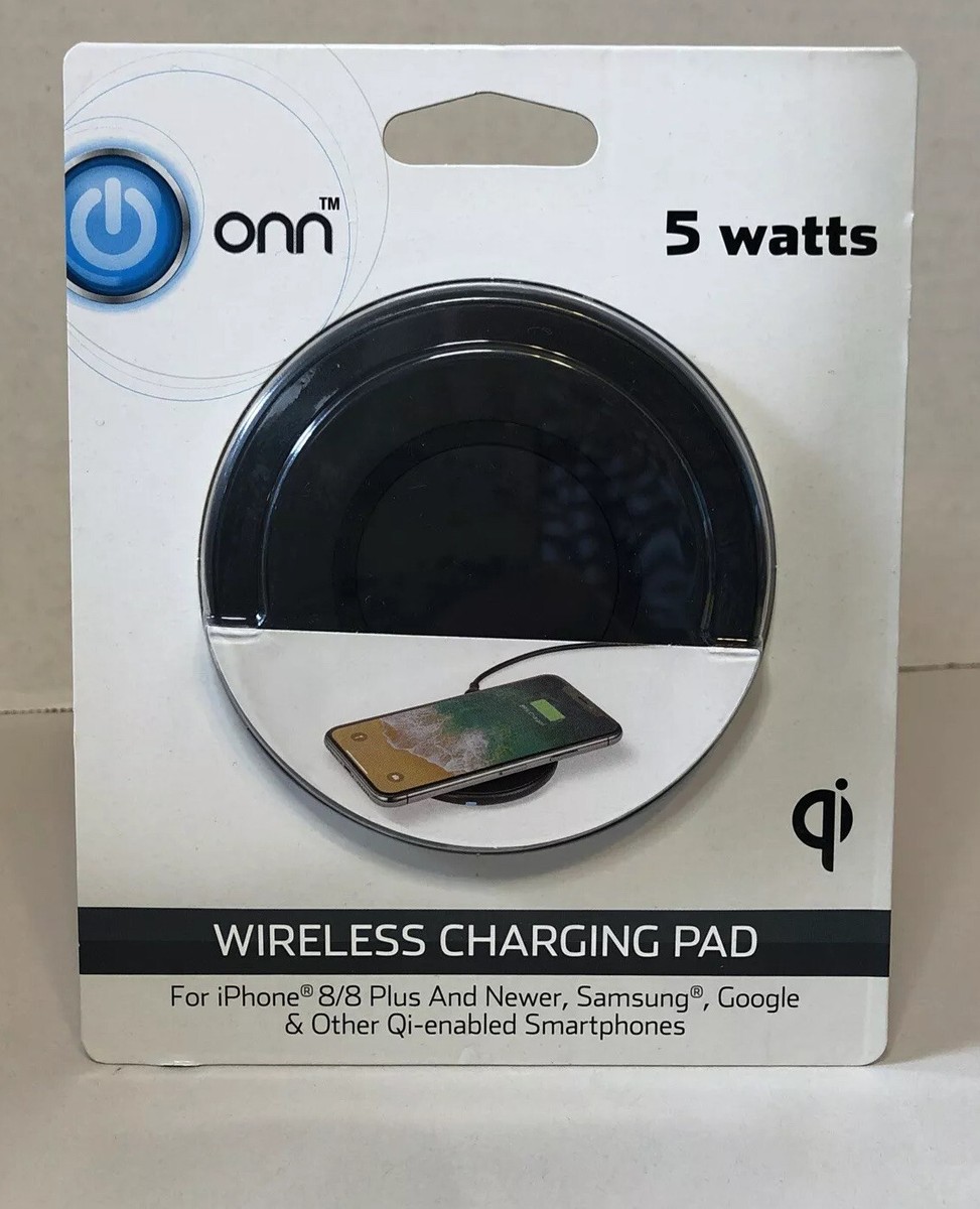 Onn Wireless Charging Pad Black 5w For Qi-Enabled Smartphones Only Fast  Shipping