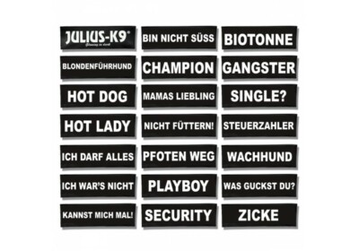2x Julius - K9 Klettsticker A-G Geschirr Hundegeschirr Hund Sticker refl. GR.L