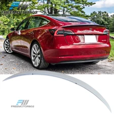 Fits 17-23 Tesla Model 3 OE Trunk Spoiler Painted #PPSW White Water Pearl