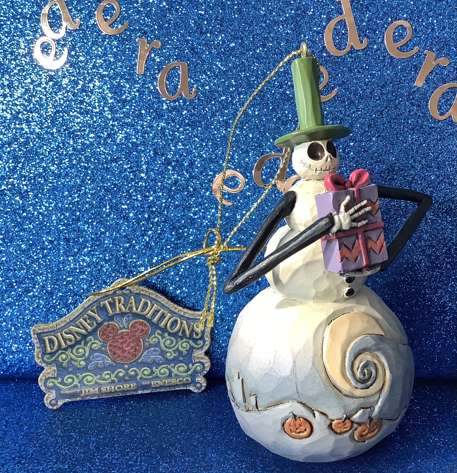TRADICIONES DISNEY PESADILLA ANTES DE NAVIDAD MUÑECO DE NIEVE DECORACIÓN ÁRBOL DE NAVIDAD