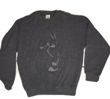 Vintage Warner Bros. Store Embroidered Bug Bunny Sz Sm Thermo L/s Shirt Gray