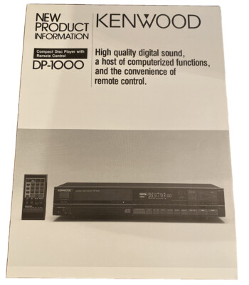 Kenwood Dp 1000 Cd Player Original Promotional Product Leaflet Ad M018y Ebay