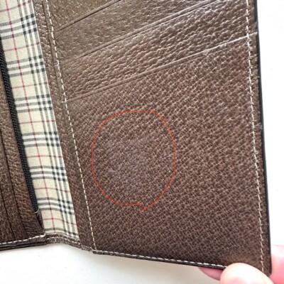 BURBERRY Authentic Leather Long Wallet Nova Check Beautiful | eBay
