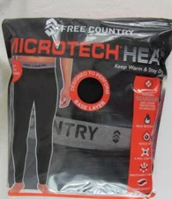 Free Country Microtech Heat 2 in Pack Men's base layer Pant Sz Medium #W107 NIP
