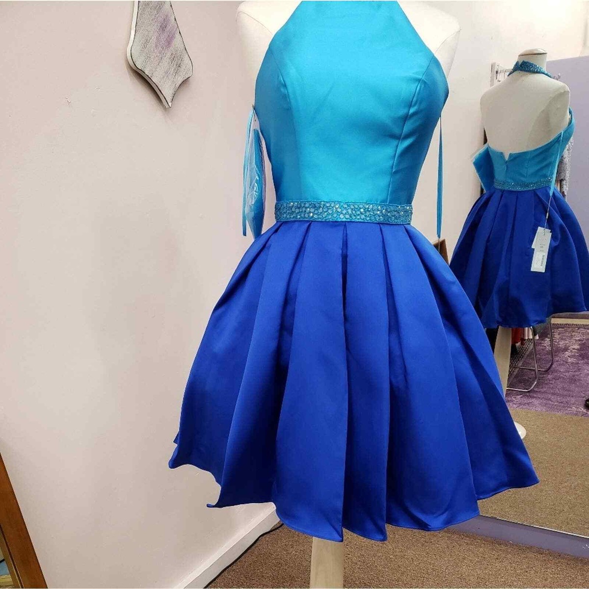 strapless open back dress Single Shoulder Sparkly Turquoise Prom Dresses with Slit Sheath Formal Dress Party Dress ARD2905