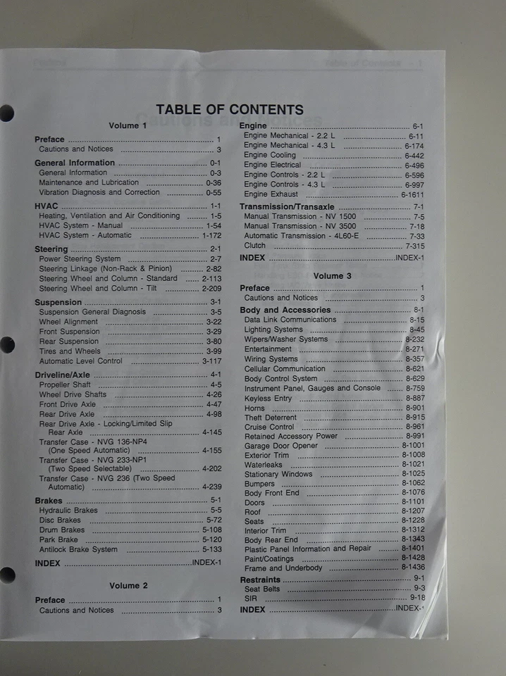 Manual De Taller 3 Volúmenes Chevrolet / GMC S/T Camión De 1999 - Imagen 2 de 4