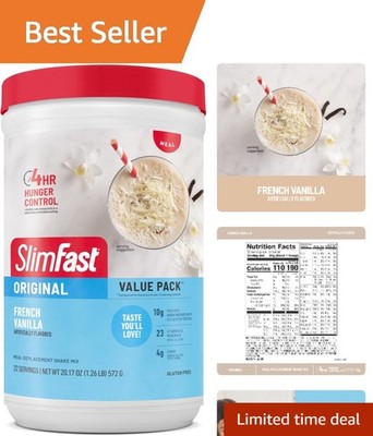 Delicious Gluten-Free French Vanilla Protein Shake Mix - 10g Protein per Serving
