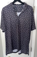 Johnnie-O NC State Wolfpack Polo Size XL All Over Wolfhead Print