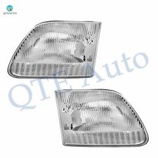 Headlights Assembly For 1997-2002 Ford Expedition 8 Cyl With Bulb Halogen