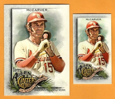 Tim McCarver lot of 2 SPs 2022 A & G Baseball - UNLIMITED SHIPPING FOR $4.00