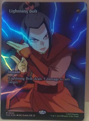MTG - Avatar TLA Eternal - Lightning Bolt *Borderless Foil*