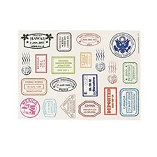 Country Stamp Sticker Sheets 24 sticker sheets