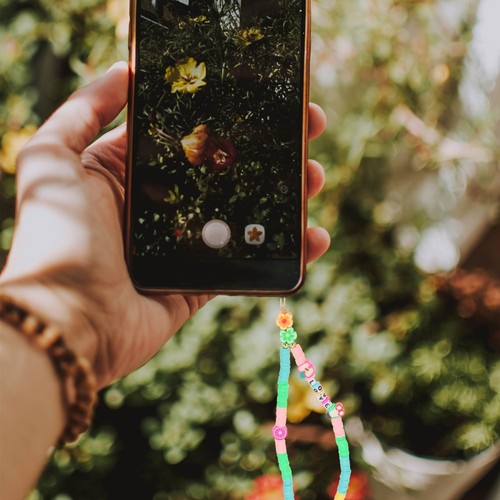 List Łańcuszek na telefon komórkowy Dekoracyjna opaska z koralików Uniwersalna opaska na telefon - Zdjęcie 7 z 12