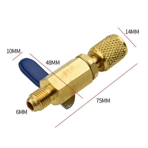 Convenient Straight Ball Valve 14in SAE 800PSI for Refrigeration Tools - Picture 3 of 17