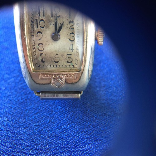 Working ELGIN ELGIN Antique Ladies Manual Wristwatch Squre Used Japan - Picture 3 of 9