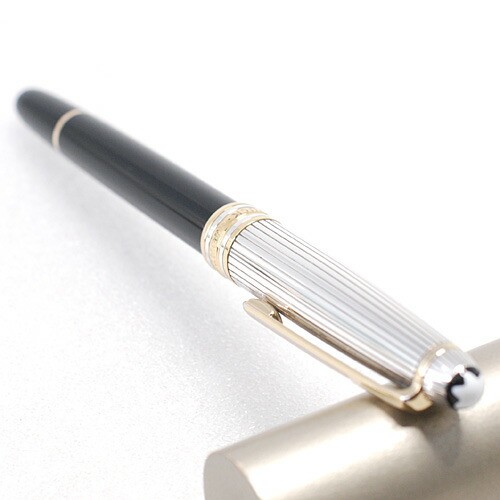 Montblanc 144 Ag925 Meisterstück Solitaire Due Fountain Pen Nib 18K 750/Double U - 第 2/6 張圖片