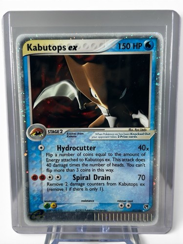 Pokemon EX Sandstorm Kabutops ex Holo Card 97/100 Vintage 2003